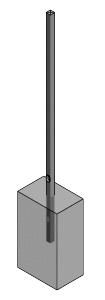 Square Straight Steel Embedded Poles